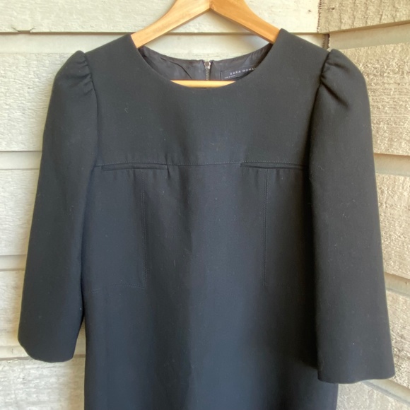 zara | structured mini dress | black | medium - Picture 6 of 11